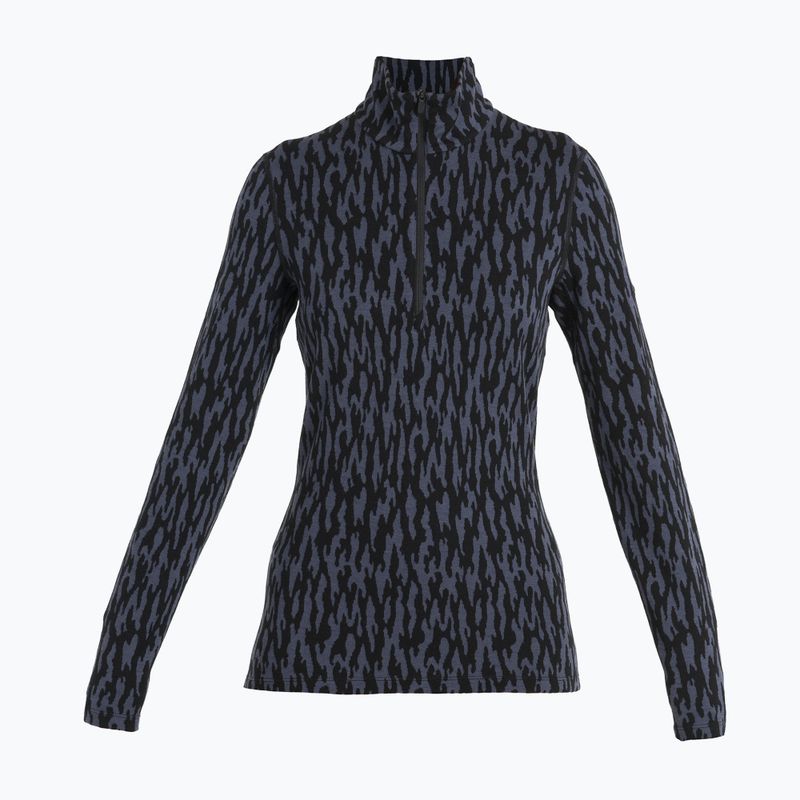Longsleeve termoaktywny damski icebreaker Merino 260 Vertex Half Zip Glacial Camo graphite/black/j