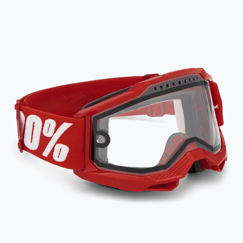 Gogle rowerowe 100% Accuri 2 Enduro MTB neon/red/clear