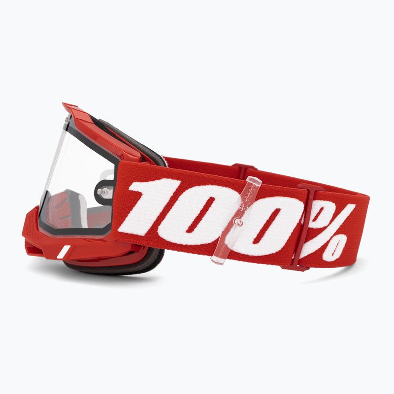 Gogle rowerowe 100% Accuri 2 Enduro MTB neon/red/clear 4