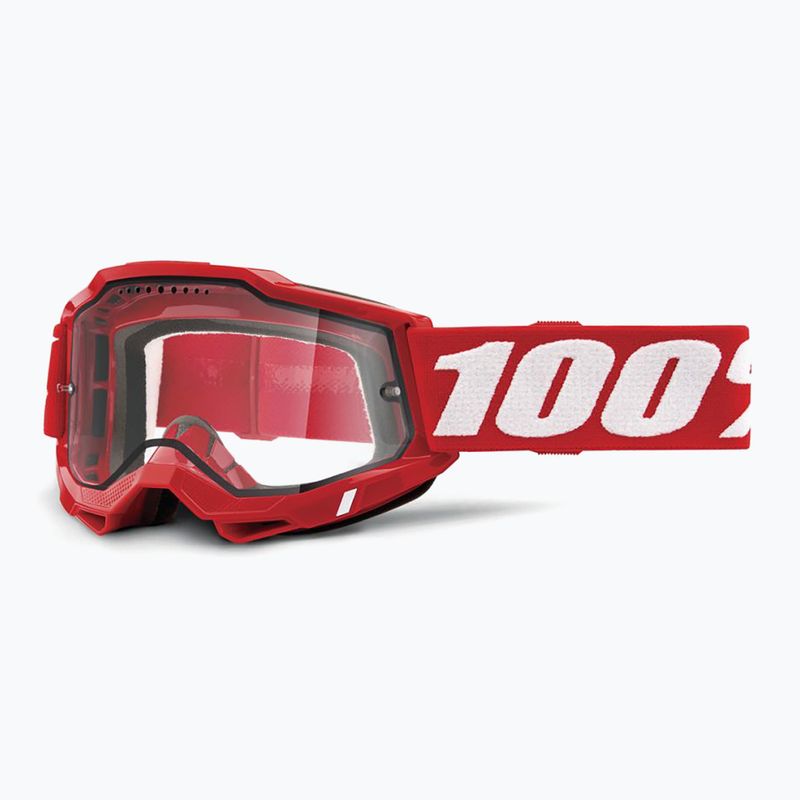 Gogle rowerowe 100% Accuri 2 Enduro MTB neon/red/clear 5