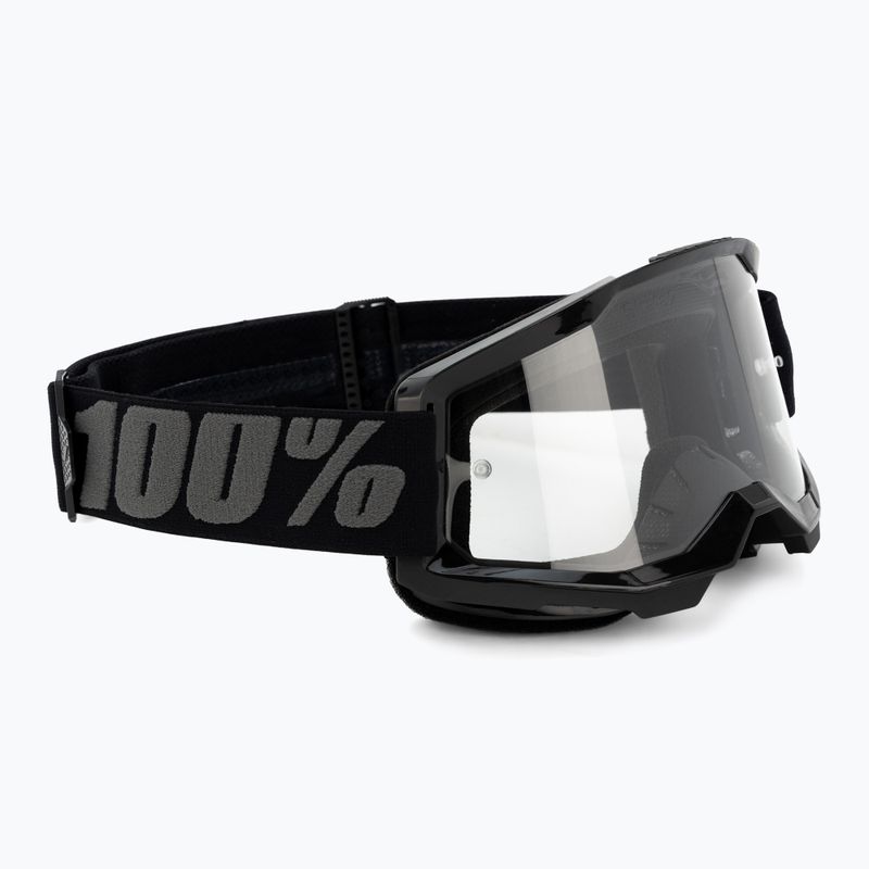 Gogle rowerowe 100% Strata 2 black/clear