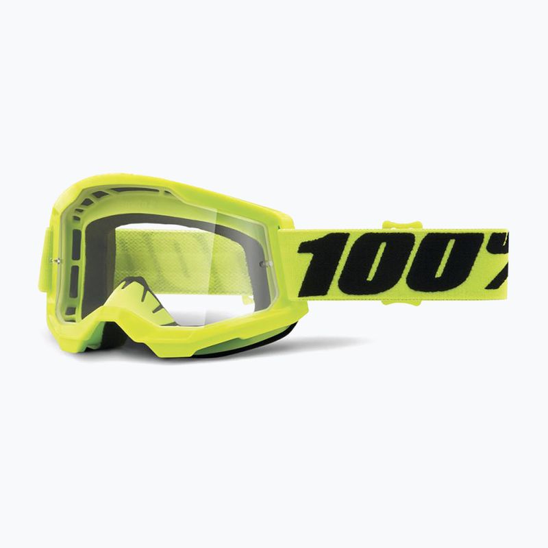 Gogle rowerowe 100% Strata 2 fluo yellow/clear
