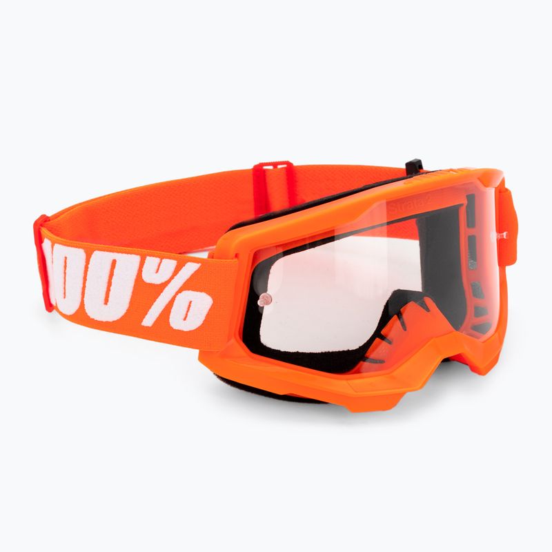 Gogle rowerowe 100% Strata 2 orange/clear