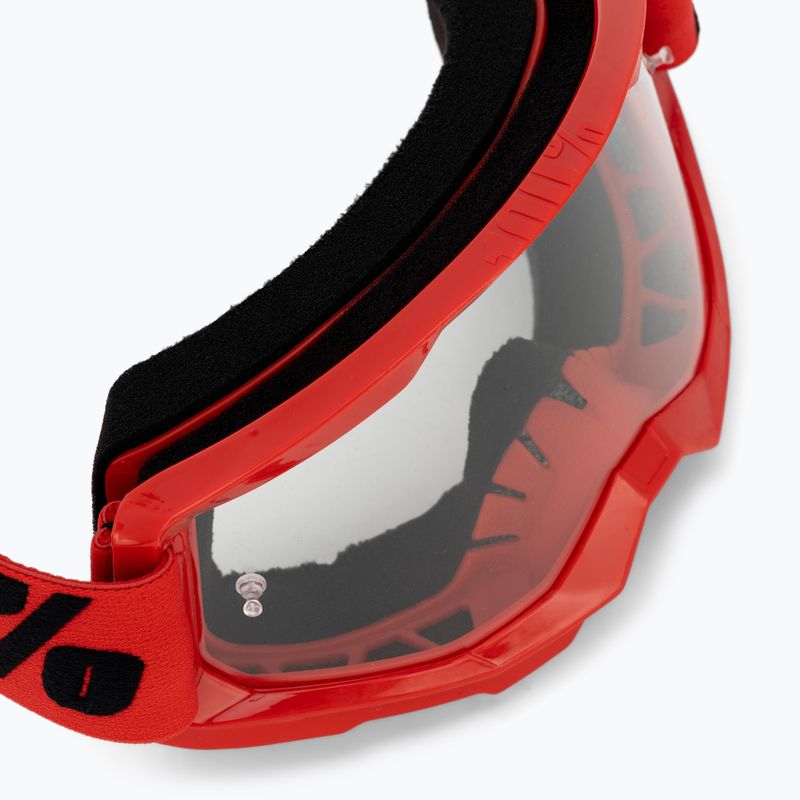 Gogle rowerowe 100% Strata 2 red/clear 5