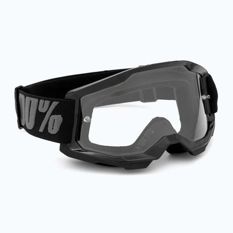 Gogle rowerowe dziecięce 100% Strata 2 Junior 50031-00001 black/clear