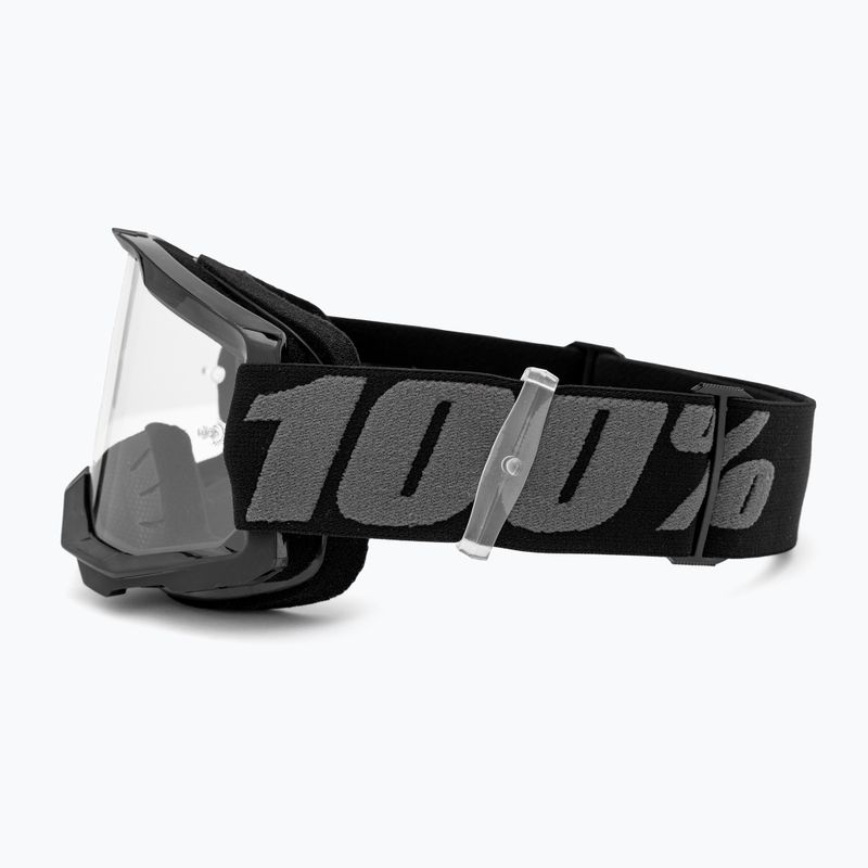 Gogle rowerowe dziecięce 100% Strata 2 Junior 50031-00001 black/clear 4