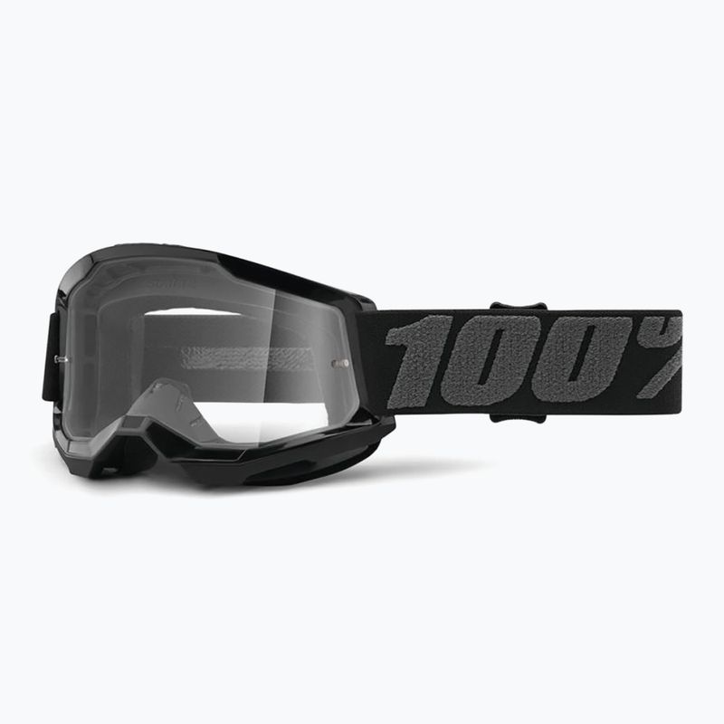 Gogle rowerowe dziecięce 100% Strata 2 Junior 50031-00001 black/clear 5