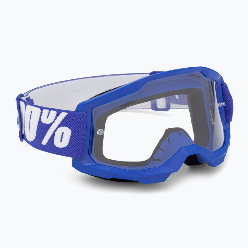 Gogle rowerowe dziecięce 100% Strata 2 Junior blue/clear