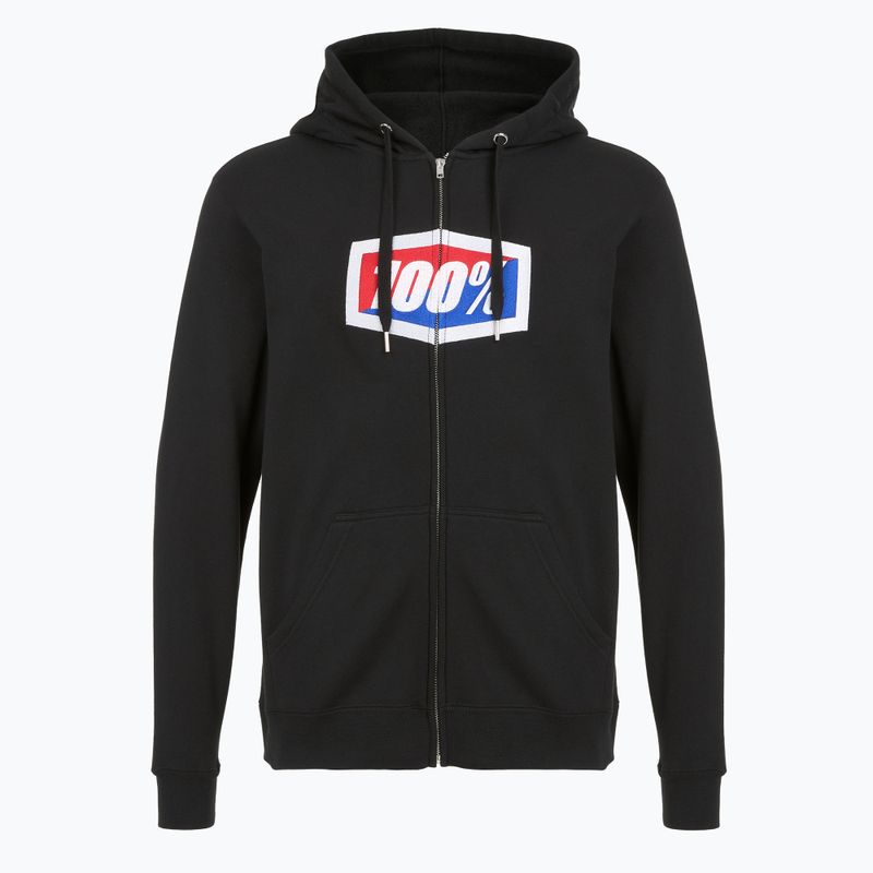 Bluza męska 100% Official Zip Hoodie Fleece black 3