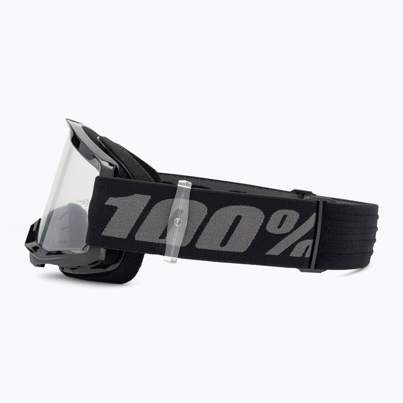 Gogle rowerowe dziecięce 100% Strata 2 Junior 50031-00007 black/clear 4