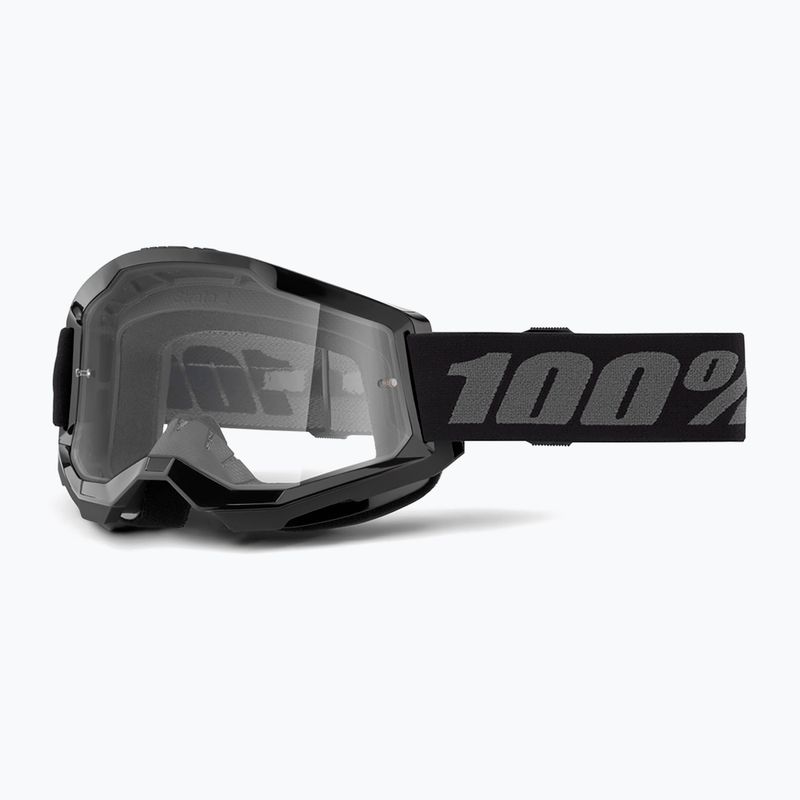 Gogle rowerowe dziecięce 100% Strata 2 Junior 50031-00007 black/clear 5