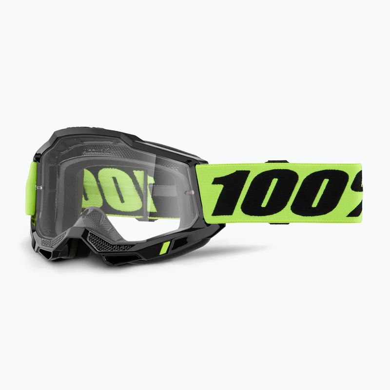 Gogle rowerowe dziecięce 100% Accuri 2 Junior neon yellow/clear