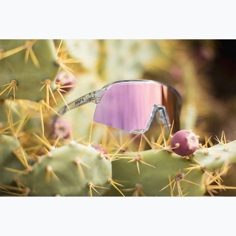Okulary przeciwsłoneczne 100% S3 polished translucent grey/rose gold mirror photochrom 10