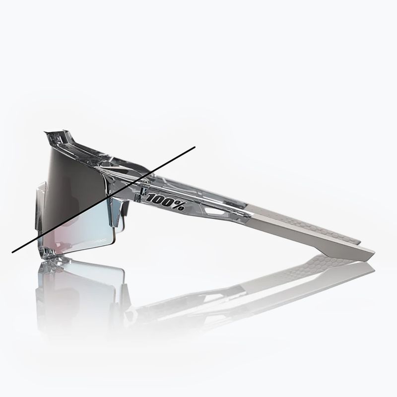 Okulary przeciwsłoneczne 100% Speedcraft polished translucent grey/rose gold mirror photochrom 3