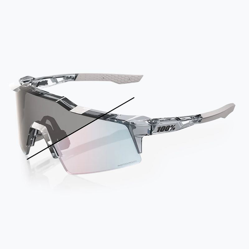 Okulary przeciwsłoneczne 100% Speedcraft SL polished translucent grey/rose gold mirr photochr 7