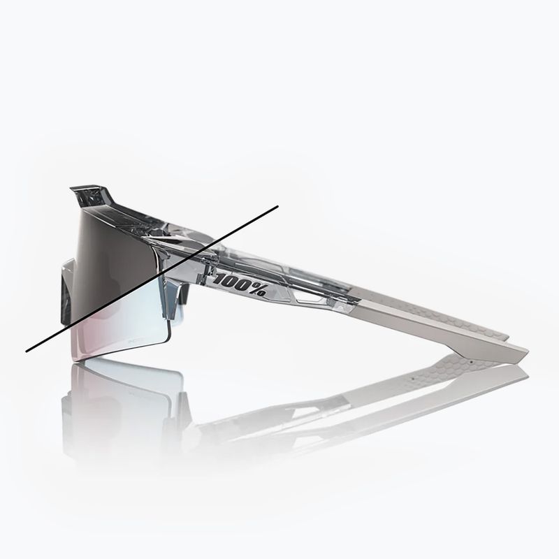 Okulary przeciwsłoneczne 100% Speedcraft SL polished translucent grey/rose gold mirr photochr 9