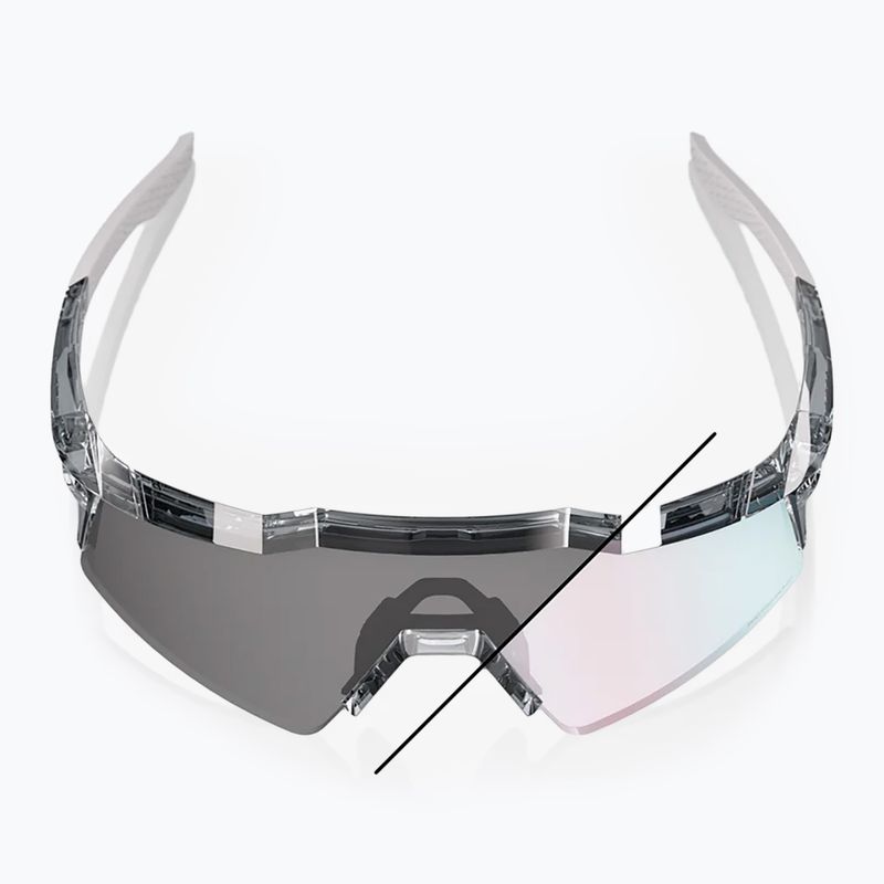 Okulary przeciwsłoneczne 100% Speedcraft SL polished translucent grey/rose gold mirr photochr 10