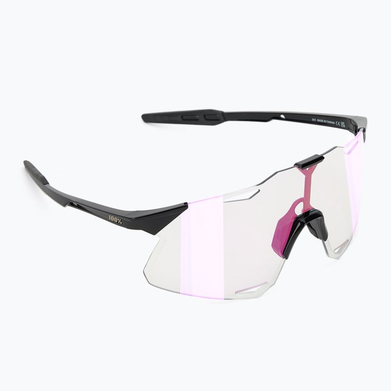 Okulary przeciwsłoneczne 100% Hypercraft gloss black/photochromic purple mirror