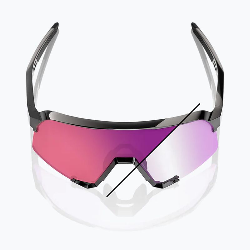 Okulary przeciwsłoneczne 100% S3 LE gloss black/purple flash mirror photochromic 3