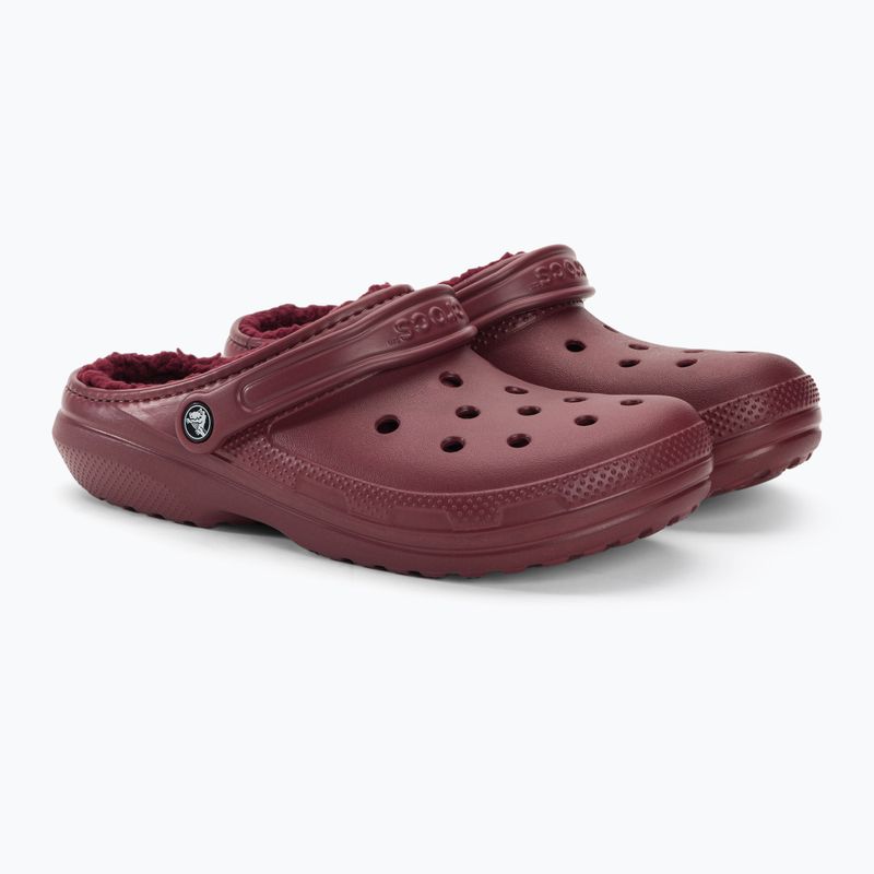 Klapki Crocs Classic Lined Clog bordeaux 5