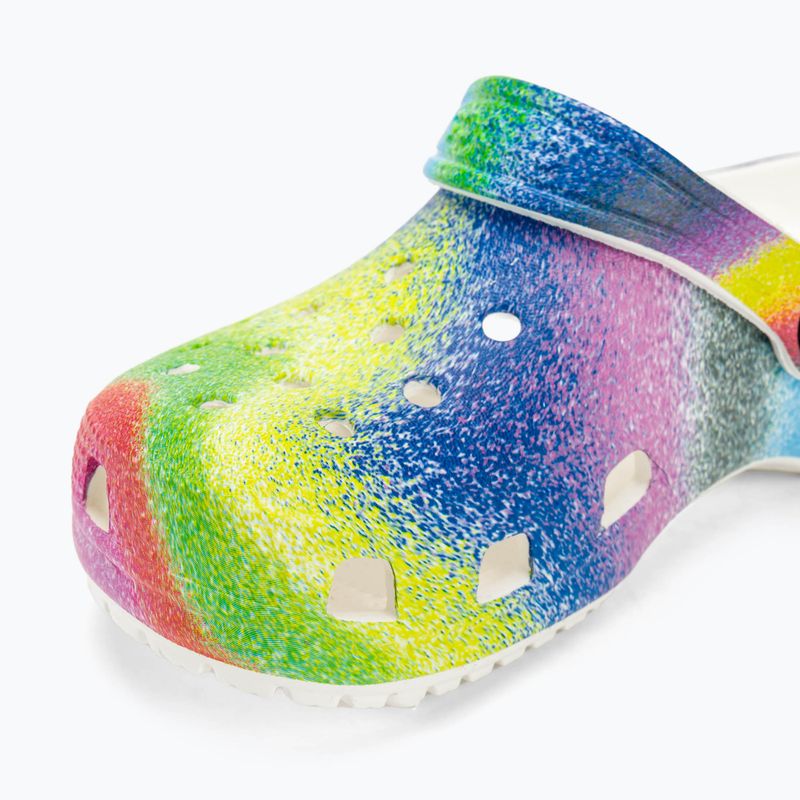 Klapki dziecięce Crocs Classic Spray Dye white/multi 8