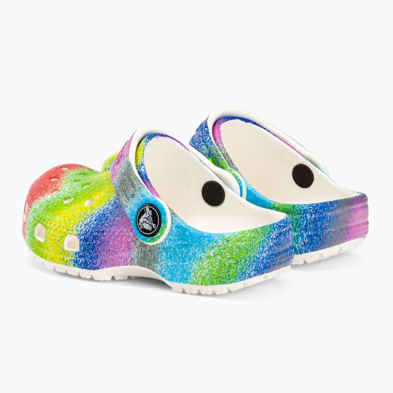 Klapki dziecięce Crocs Classic Spray Dye Clog Toddler white/multi 4