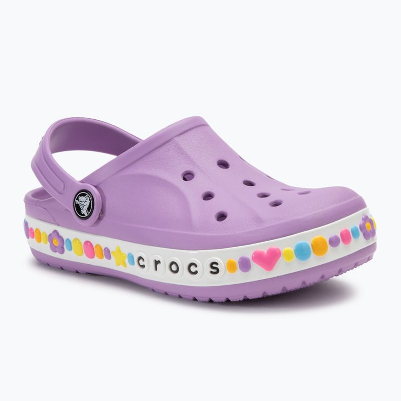 Klapki dziecięce Crocs Bayaband Charm Band Clogs orchid 2