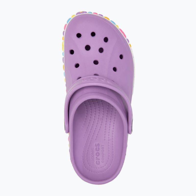 Klapki dziecięce Crocs Bayaband Charm Band Clogs orchid 6