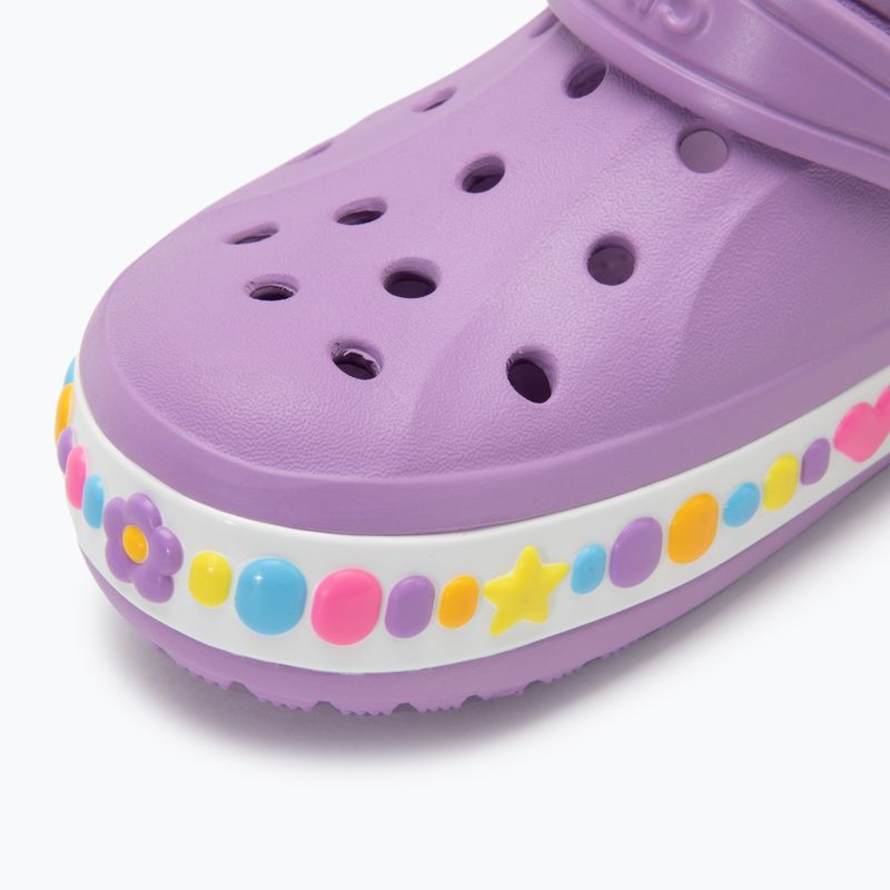 Klapki dziecięce Crocs Bayaband Charm Band Clogs orchid 8