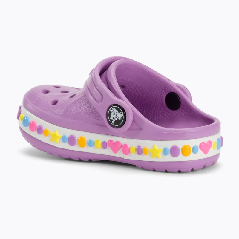 Klapki dziecięce Crocs Bayaband Charm Band Clog Toddler orchid 4