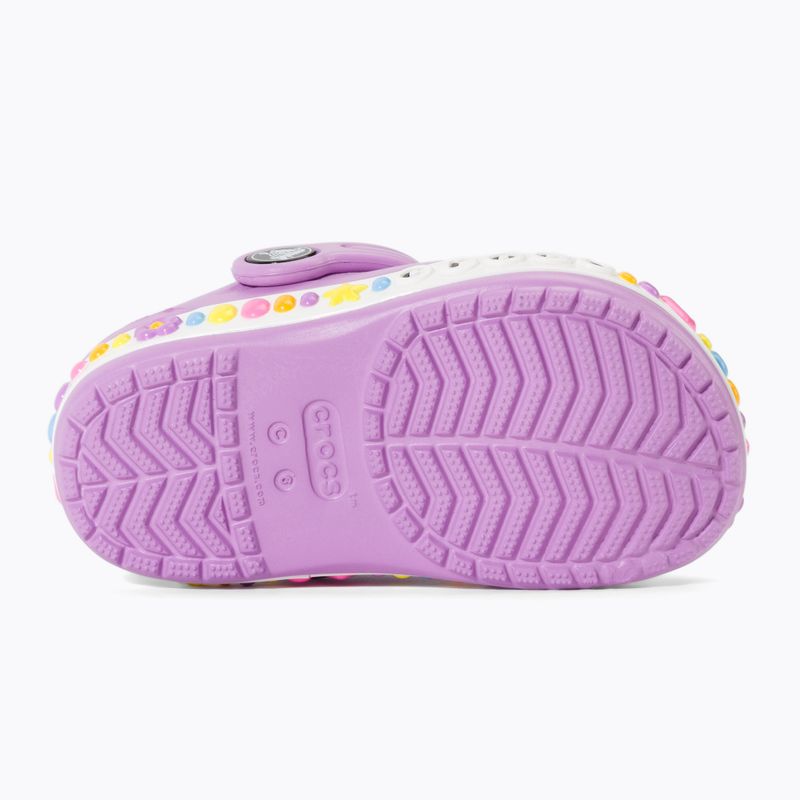 Klapki dziecięce Crocs Bayaband Charm Band Clog Toddler orchid 5