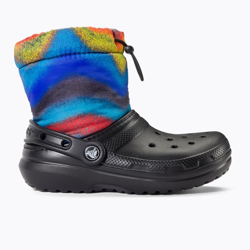 Śniegowce dziecięce Crocs Classic Lined Spray Dye Boot Kids black/multi 2