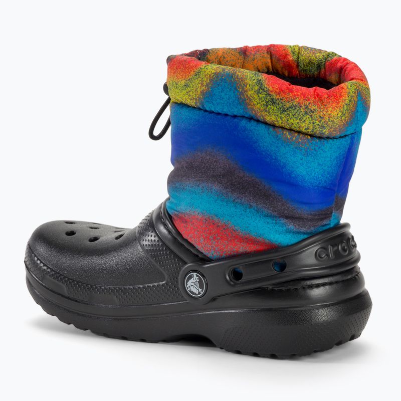 Śniegowce dziecięce Crocs Classic Lined Spray Dye Boot Kids black/multi 3