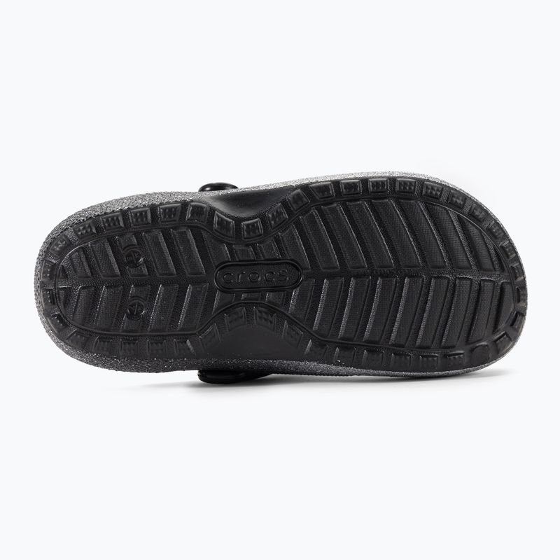 Klapki Crocs Classic Glitter Lined Clog black/silver 6