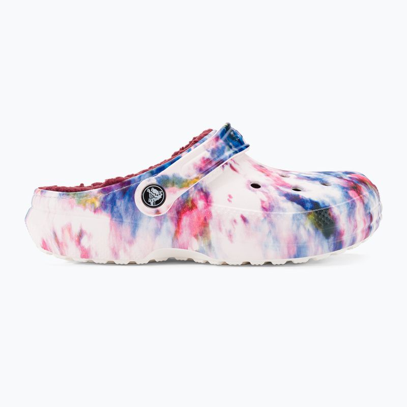 Klapki damskie Crocs Classic Lined Tie Dye Clog bordeaux/multi 3