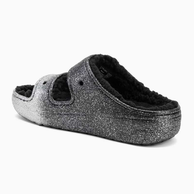 Klapki Crocs Classic Cozzzy Glitter Sandal black/silver 3