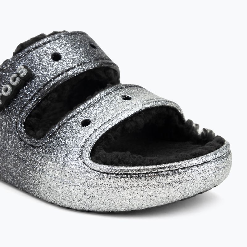 Klapki Crocs Classic Cozzzy Glitter Sandal black/silver 7