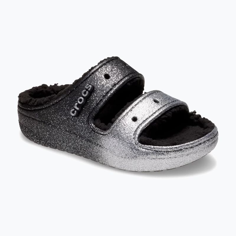 Klapki Crocs Classic Cozzzy Glitter Sandal black/silver