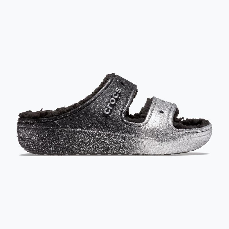 Klapki Crocs Classic Cozzzy Glitter Sandal black/silver 2