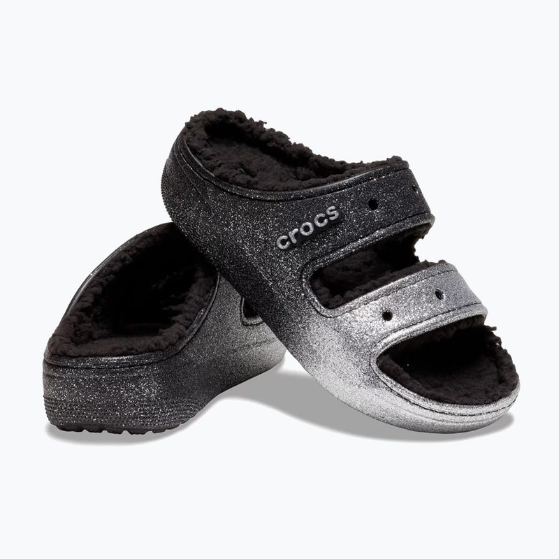 Klapki Crocs Classic Cozzzy Glitter Sandal black/silver 3