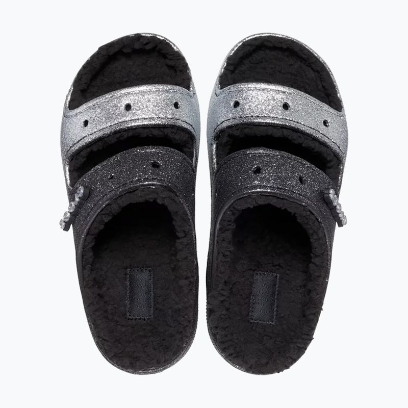 Klapki Crocs Classic Cozzzy Glitter Sandal black/silver 5