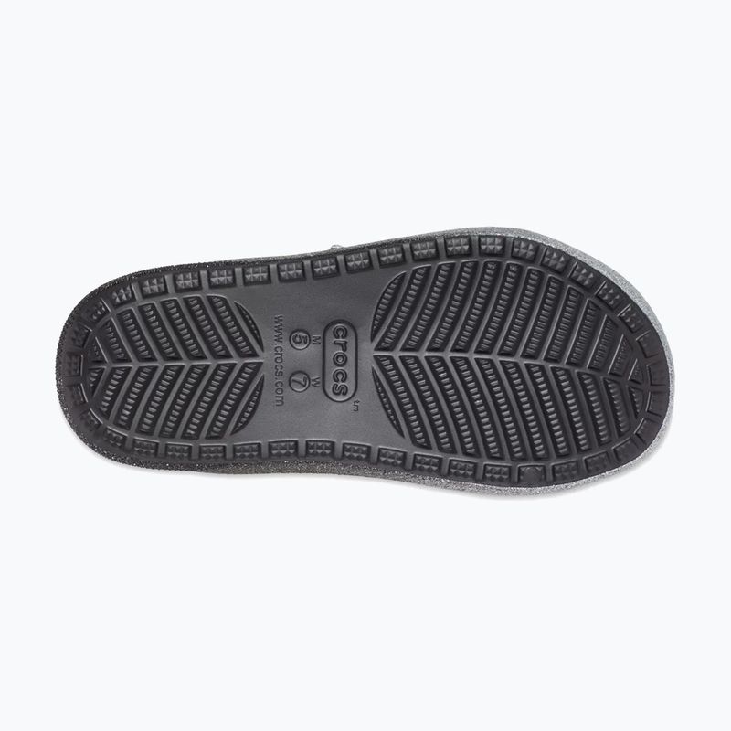 Klapki Crocs Classic Cozzzy Glitter Sandal black/silver 6