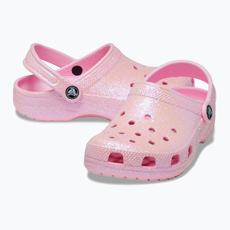 Klapki dziecięce Crocs Classic Glitter Clog Kids flamingo 11