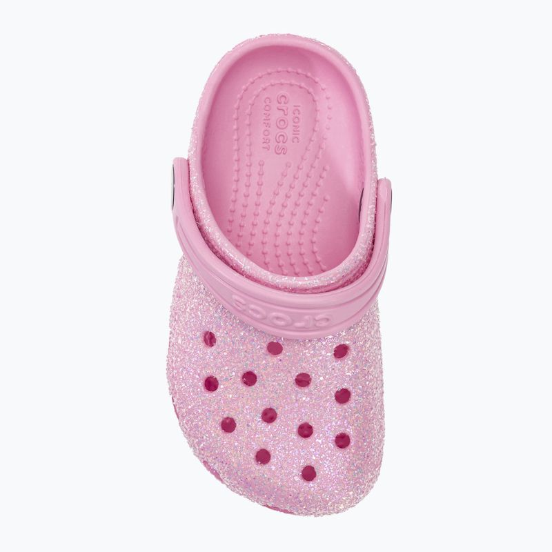 Klapki dziecięce Crocs Classic Glitter Clog Toddler flamingo 6