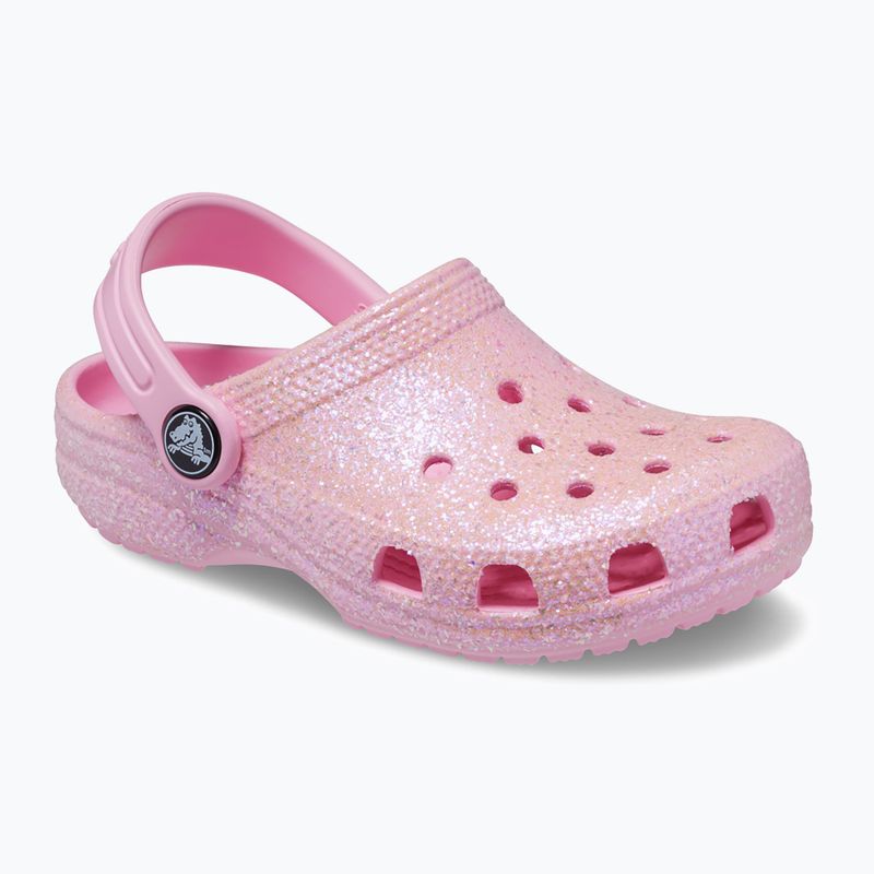 Klapki dziecięce Crocs Classic Glitter Clog Toddler flamingo 9