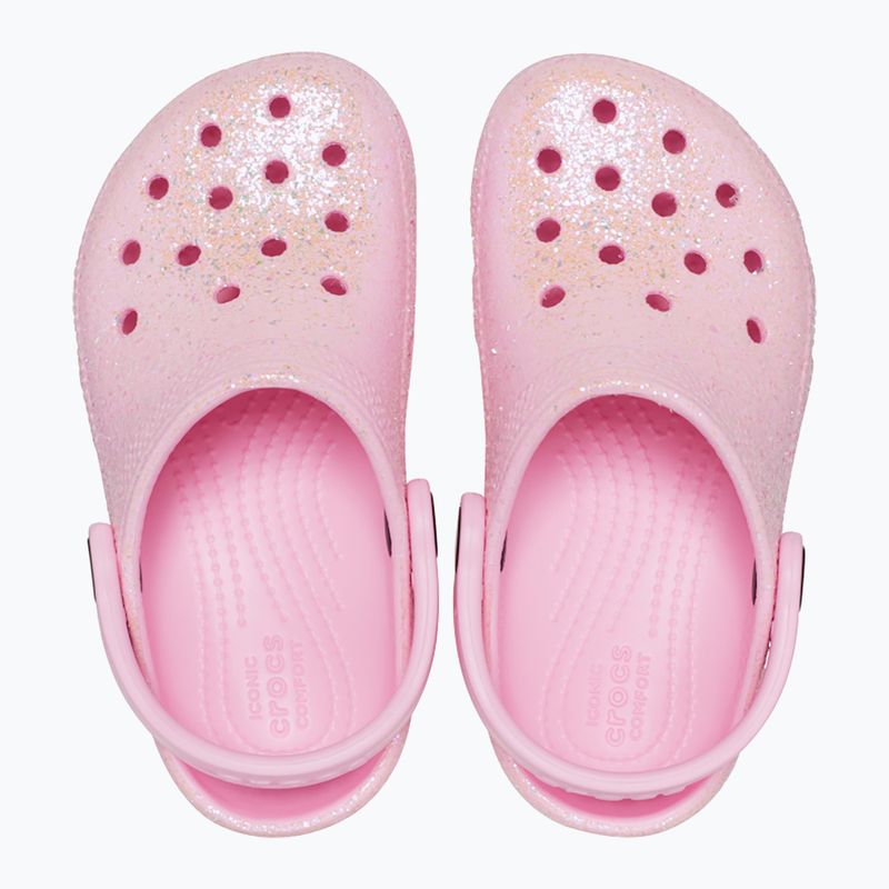 Klapki dziecięce Crocs Classic Glitter Clog Toddler flamingo 12