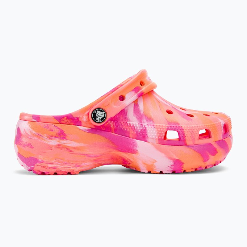 Klapki damskie Crocs Classic Platform Marbled guava/multi 3