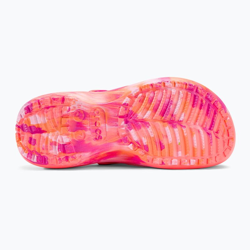 Klapki damskie Crocs Classic Platform Marbled guava/multi 5