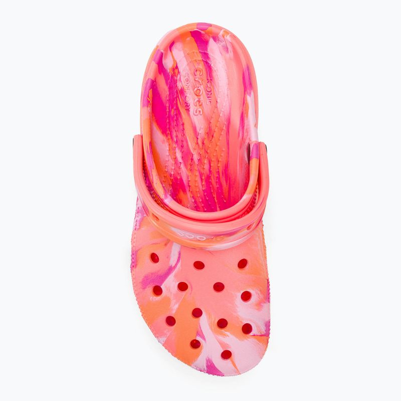 Klapki damskie Crocs Classic Platform Marbled guava/multi 6