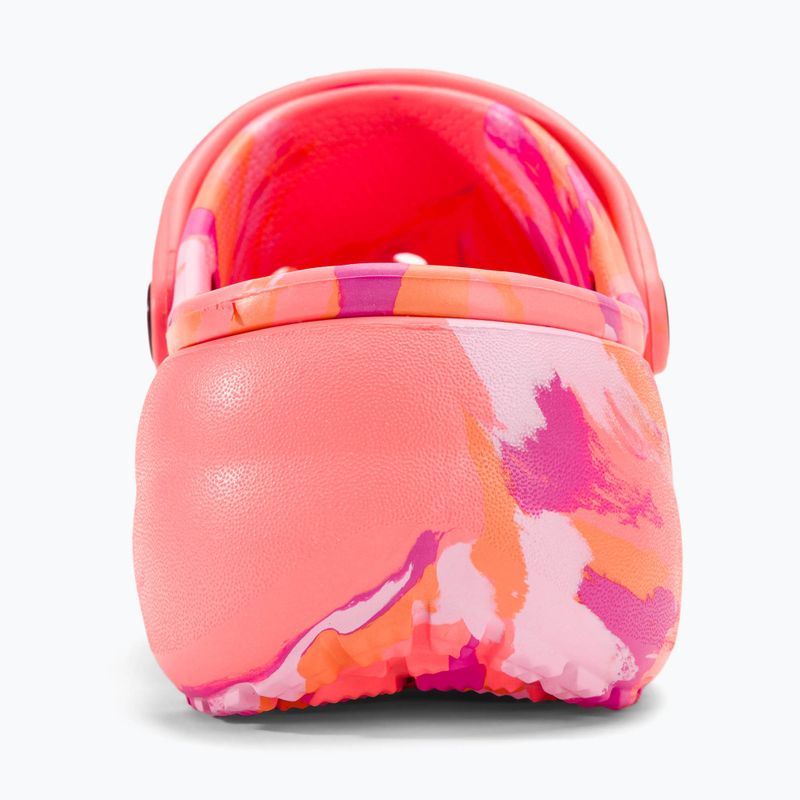 Klapki damskie Crocs Classic Platform Marbled guava/multi 7